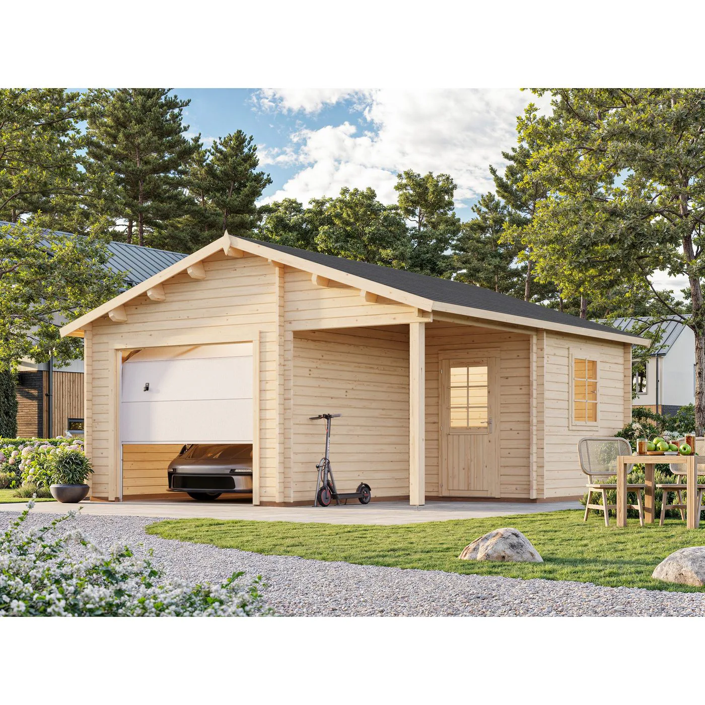 Garage Palmako Roger 21,9 m2 med Takskjutport