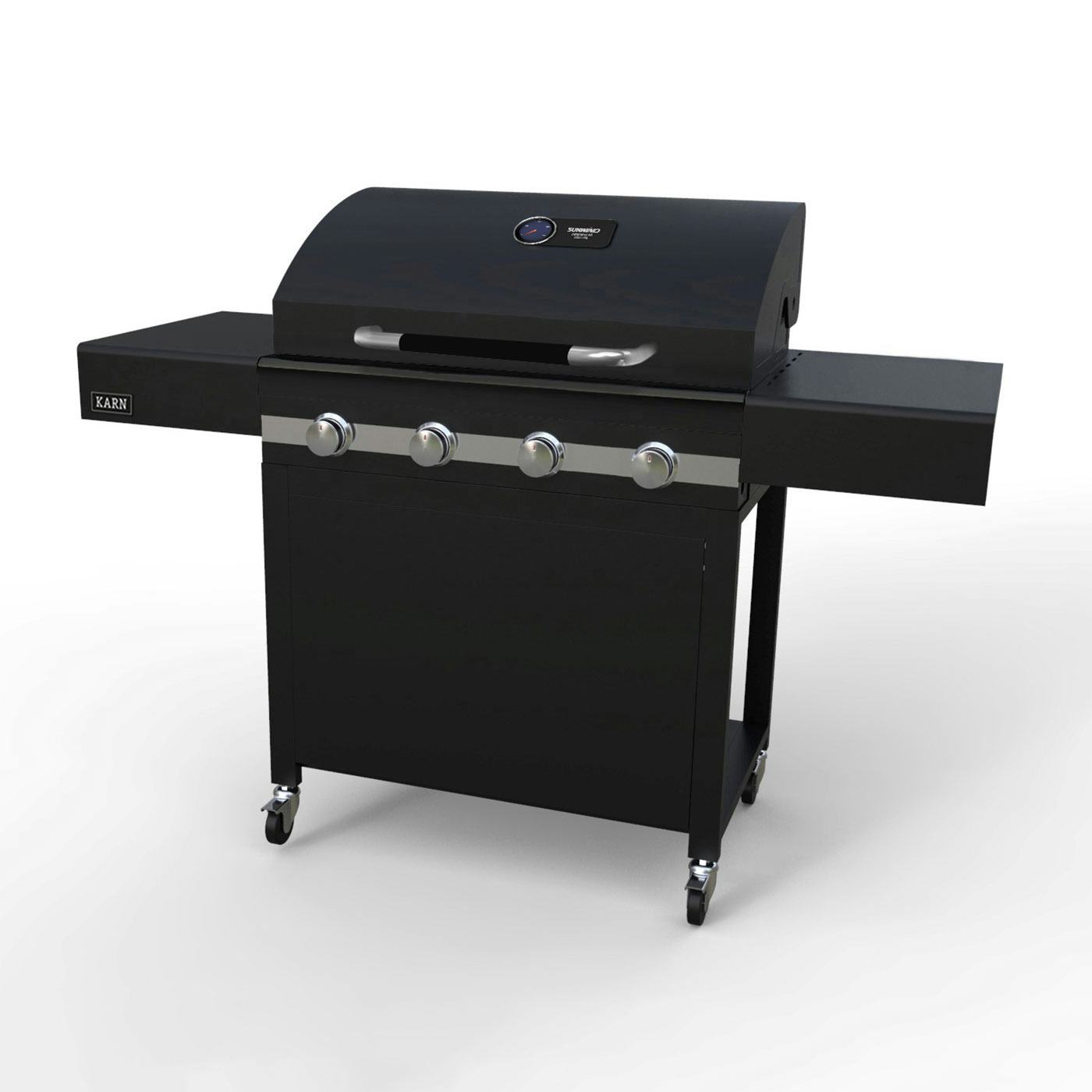 Gasolgrill Sunwind Karn Rostfritt Stål med Gjutgärnsgaller & 4 Brännare