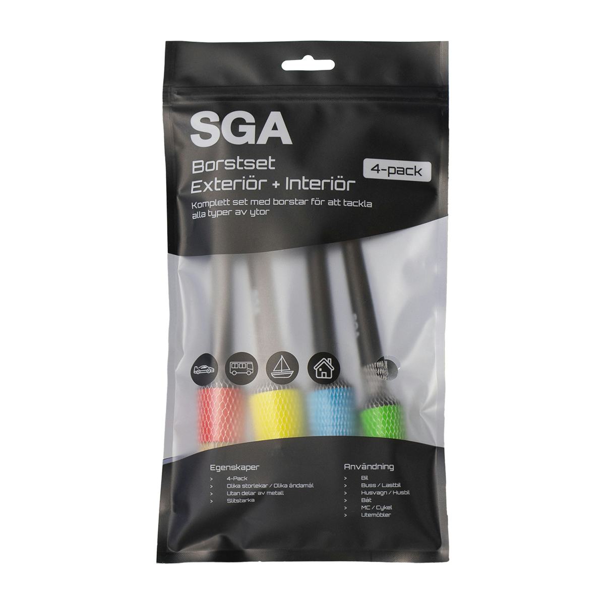 Borstset SGA 4-pack