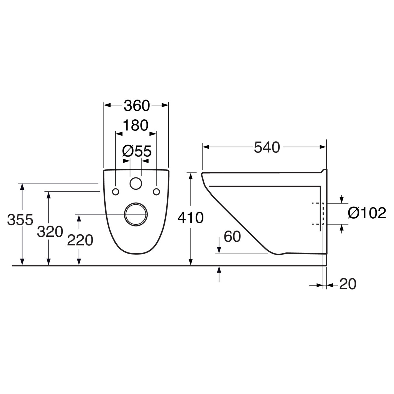 Vägghängd Toalettstol Gustavsberg Nordic3 Hygienic Flush 3630