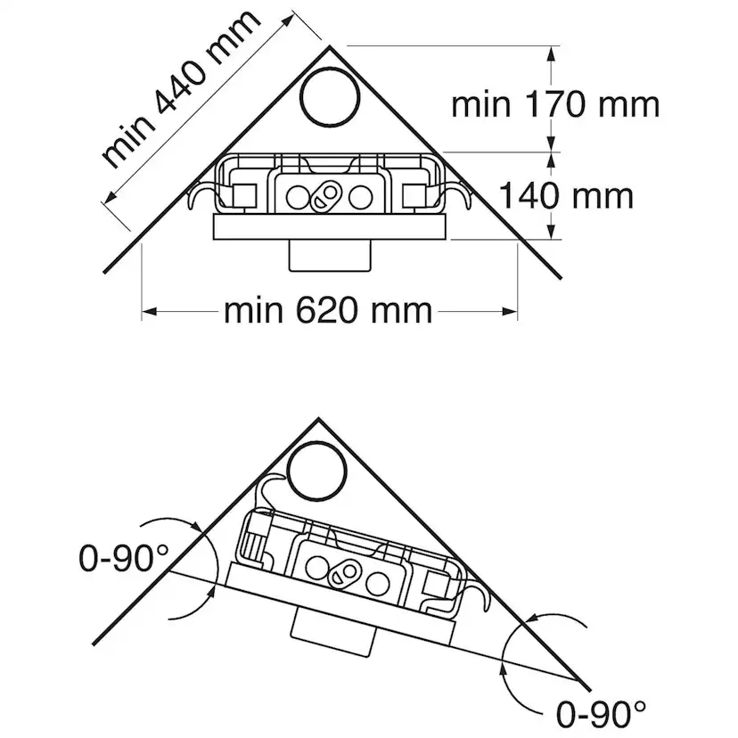 WC-fixtur Gustavsberg Triomont XS 1180 mm