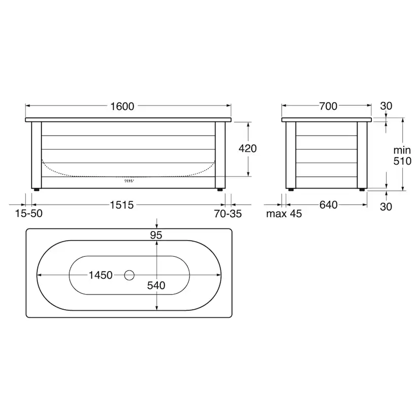 Badkar Gustavsberg 1603 Duo