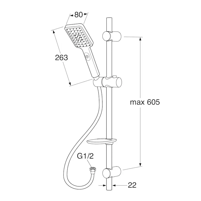 Duschset Gustavsberg Square