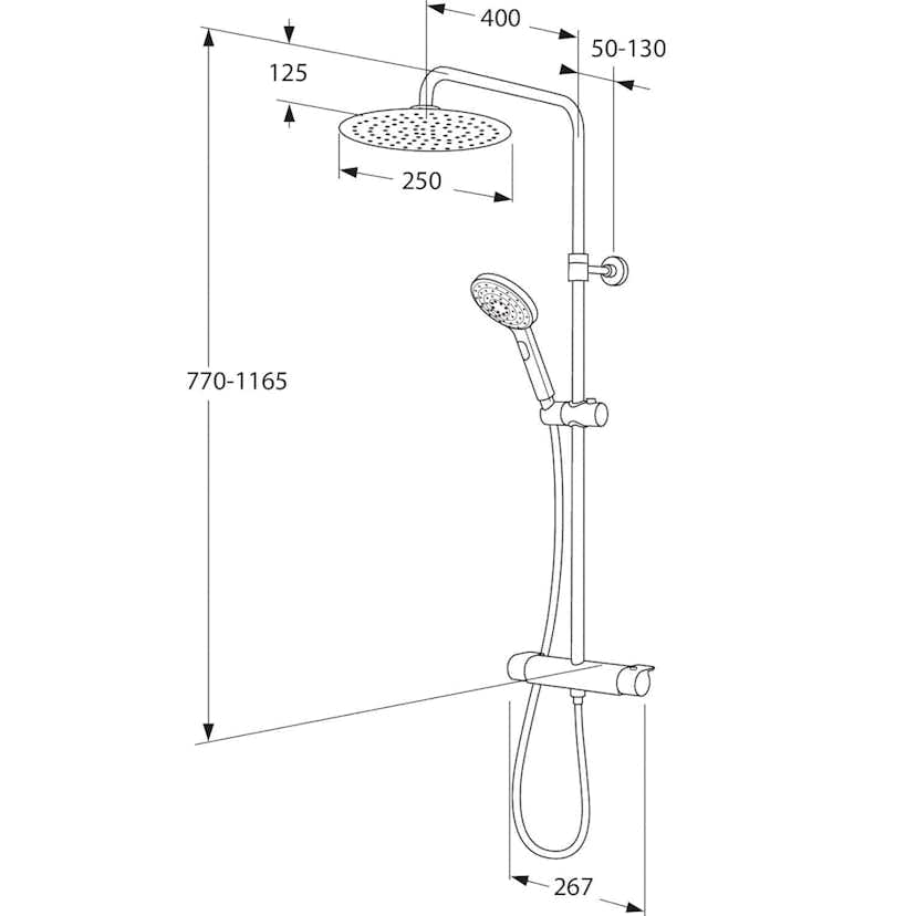 Takduschset Gustavsberg Estetic Round 160 cc