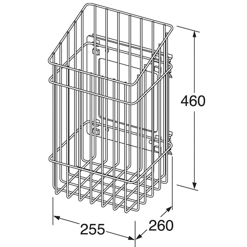 Tvättkorg Gustavsberg Graphic Base Utdragbar