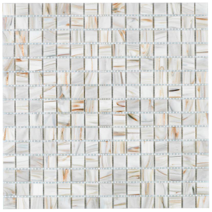 Glasmosaik Arredo Grå/Guld 2x2 cm