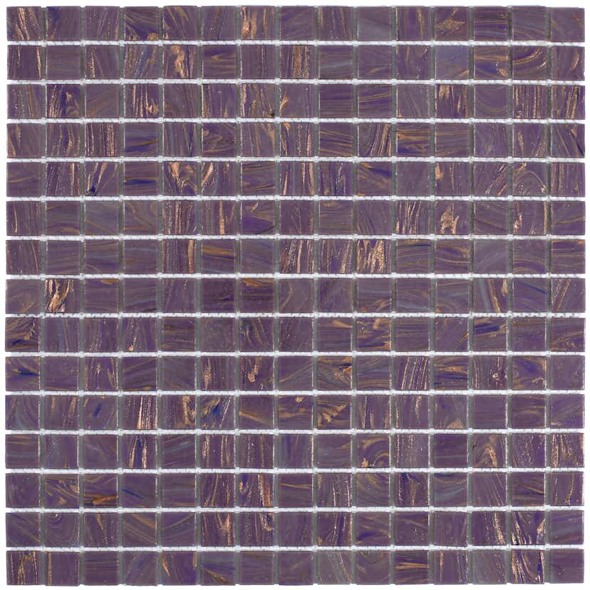 Glasmosaik Arredo Lila/Guld 2x2 cm