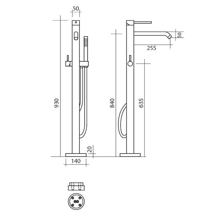 Golvblandare Nordhem Storfors med Handdusch