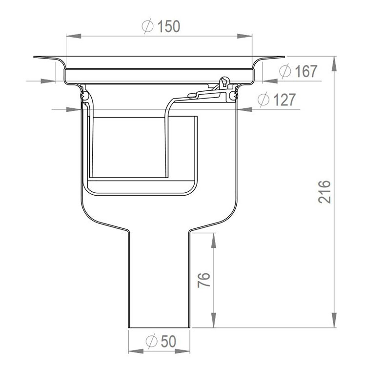 Golvbrunn Purus Balder 50 P Ø150 mm