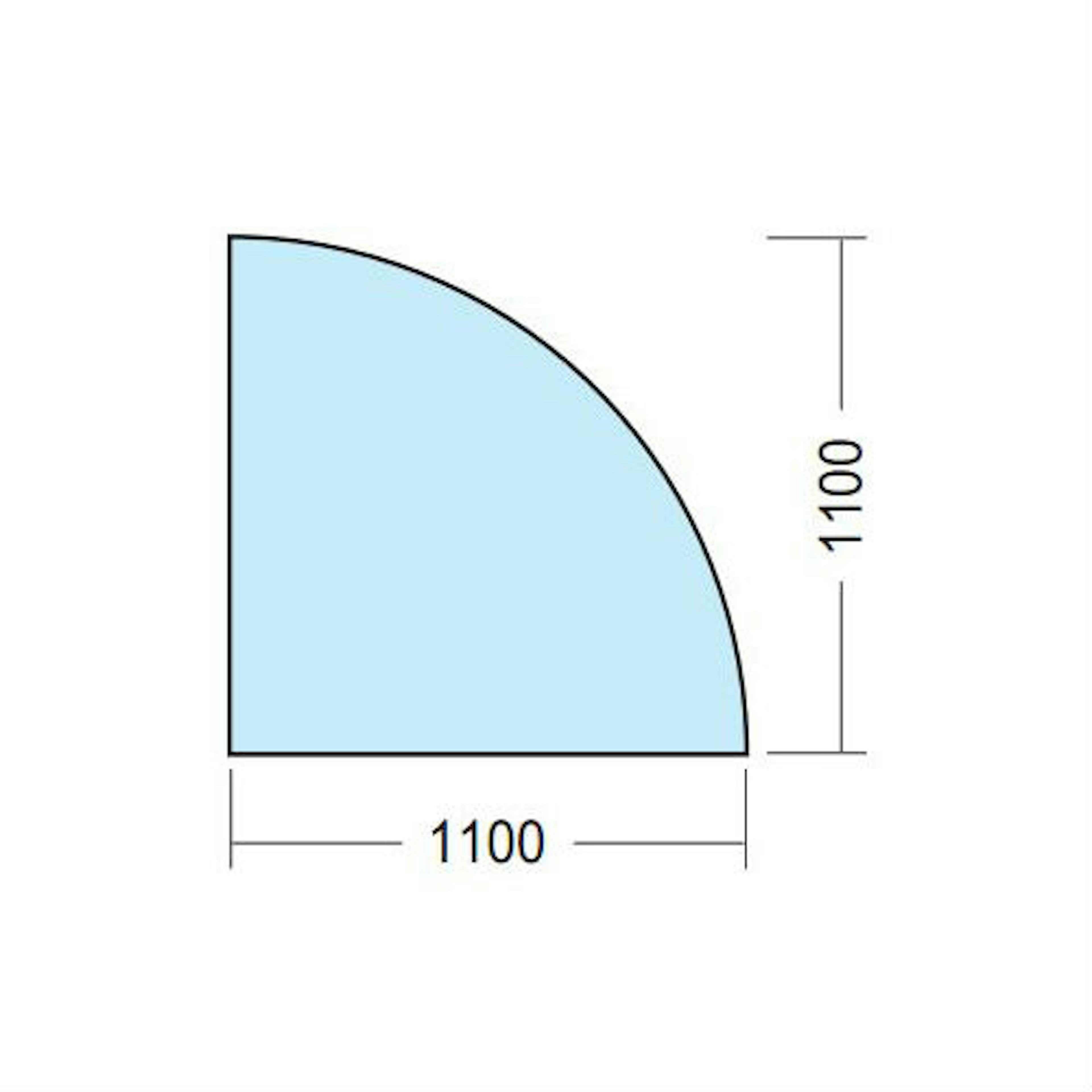 Golvglas Kaminexperten 1100 x 1100 Hörn