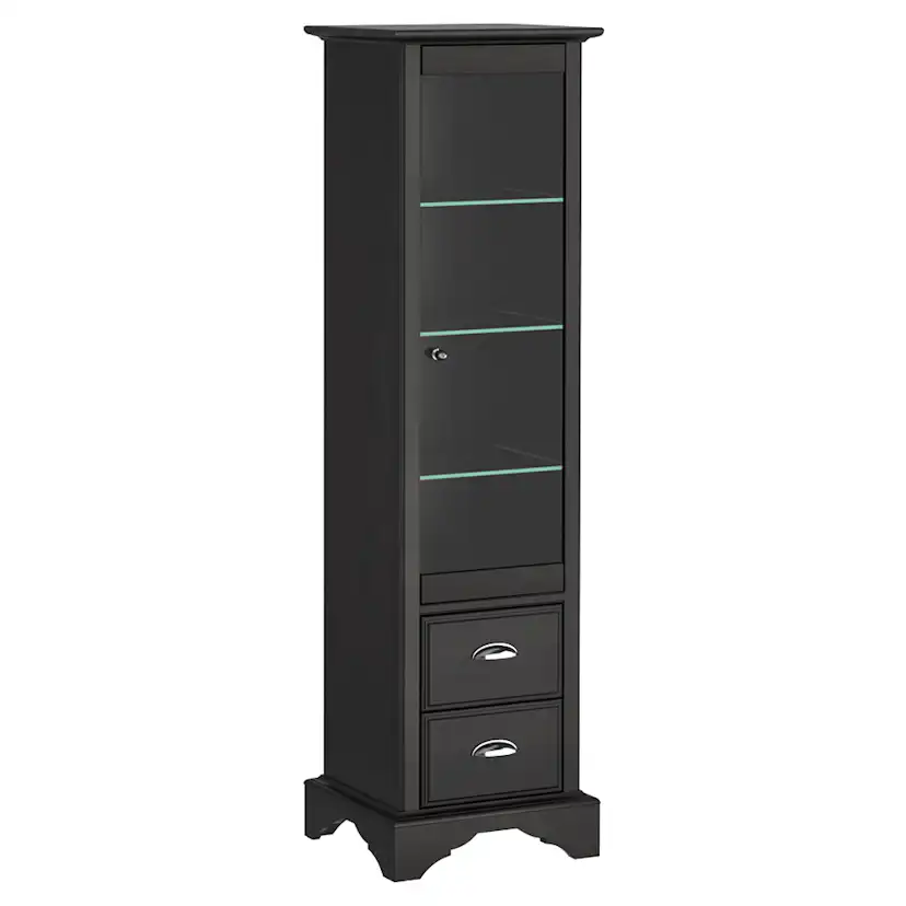 Golvskåp DuoBad Sekel med Lådor och Klarglasdörr