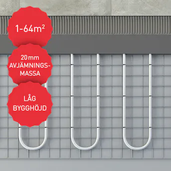 Vattenburen golvvärme låg bygghöjd Vattenburen golvvärme låg bygghöjd
