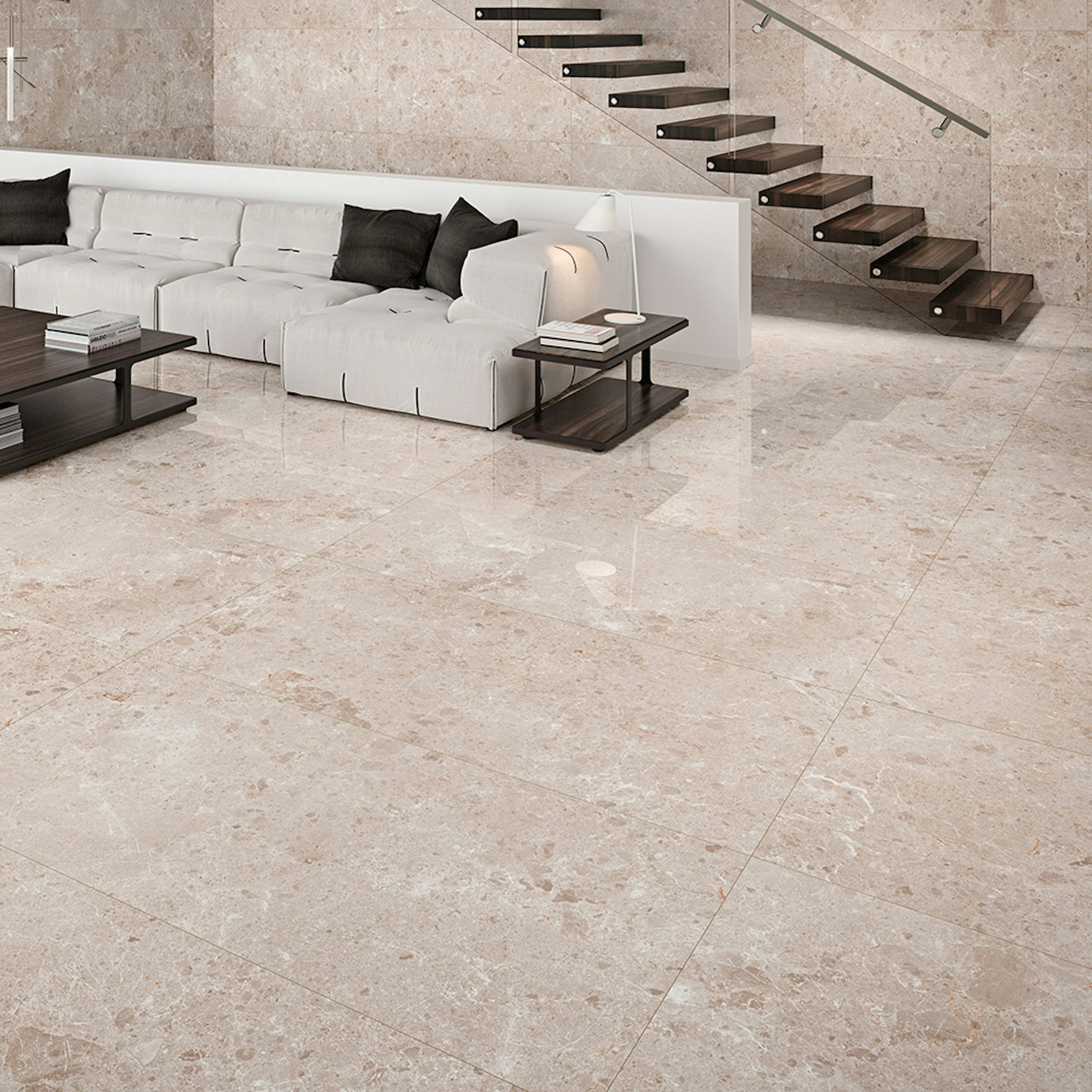 Klinker Tenfors Artic Beige Marmor Blank 78x158 cm