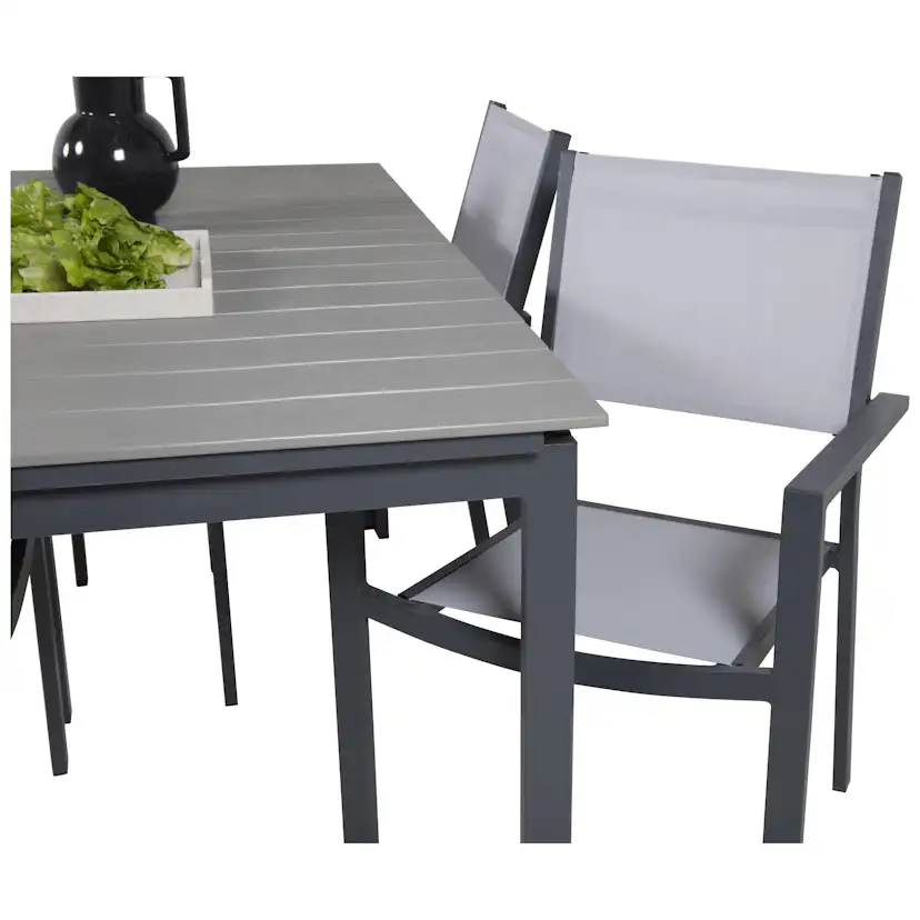 Matgrupp Venture Home Lova 160/240 med 4 Copacabana Karmstolar