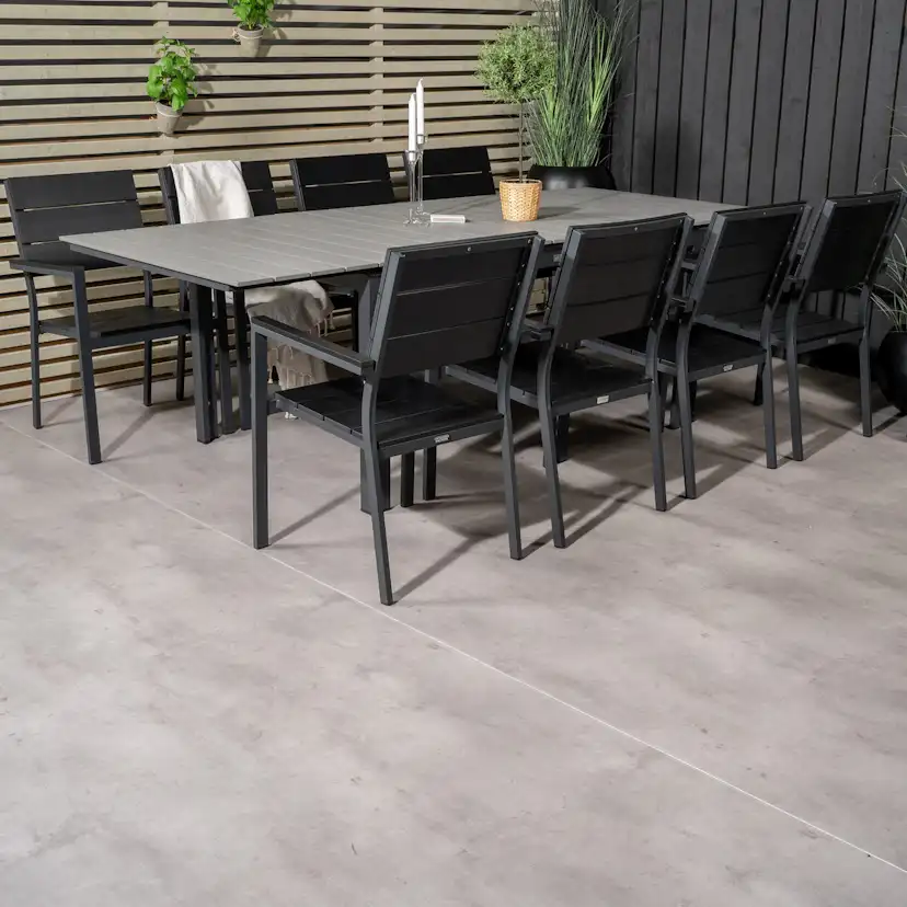 Matgrupp Venture Home Lova 160/240 med 8 Lova Stolar