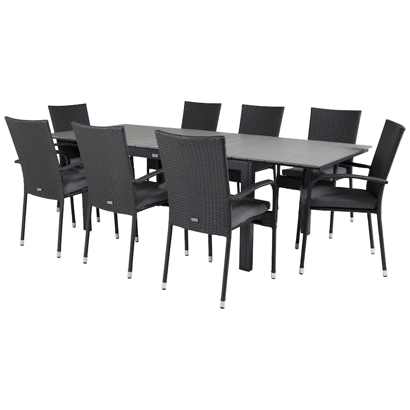 Matgrupp Venture Home Lova 160/240 med 8 Asta Stolar