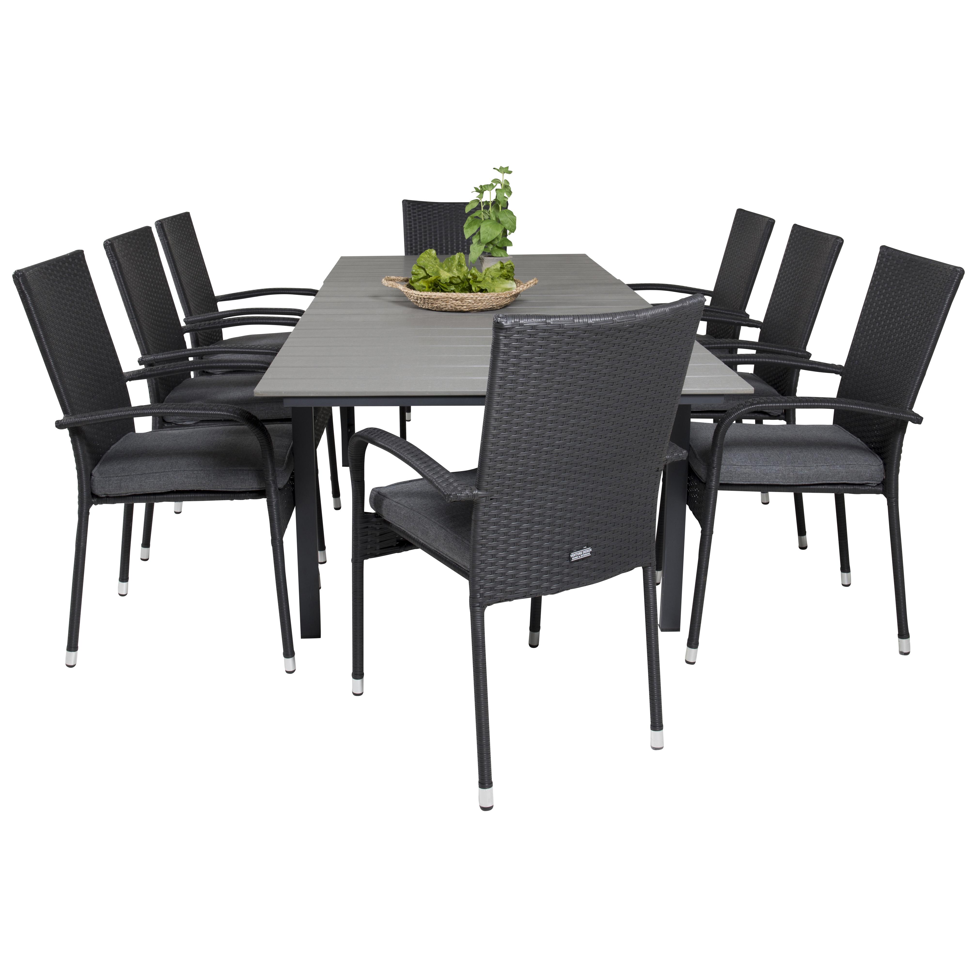 Matgrupp Venture Home Lova 160/240 med 8 Asta Stolar