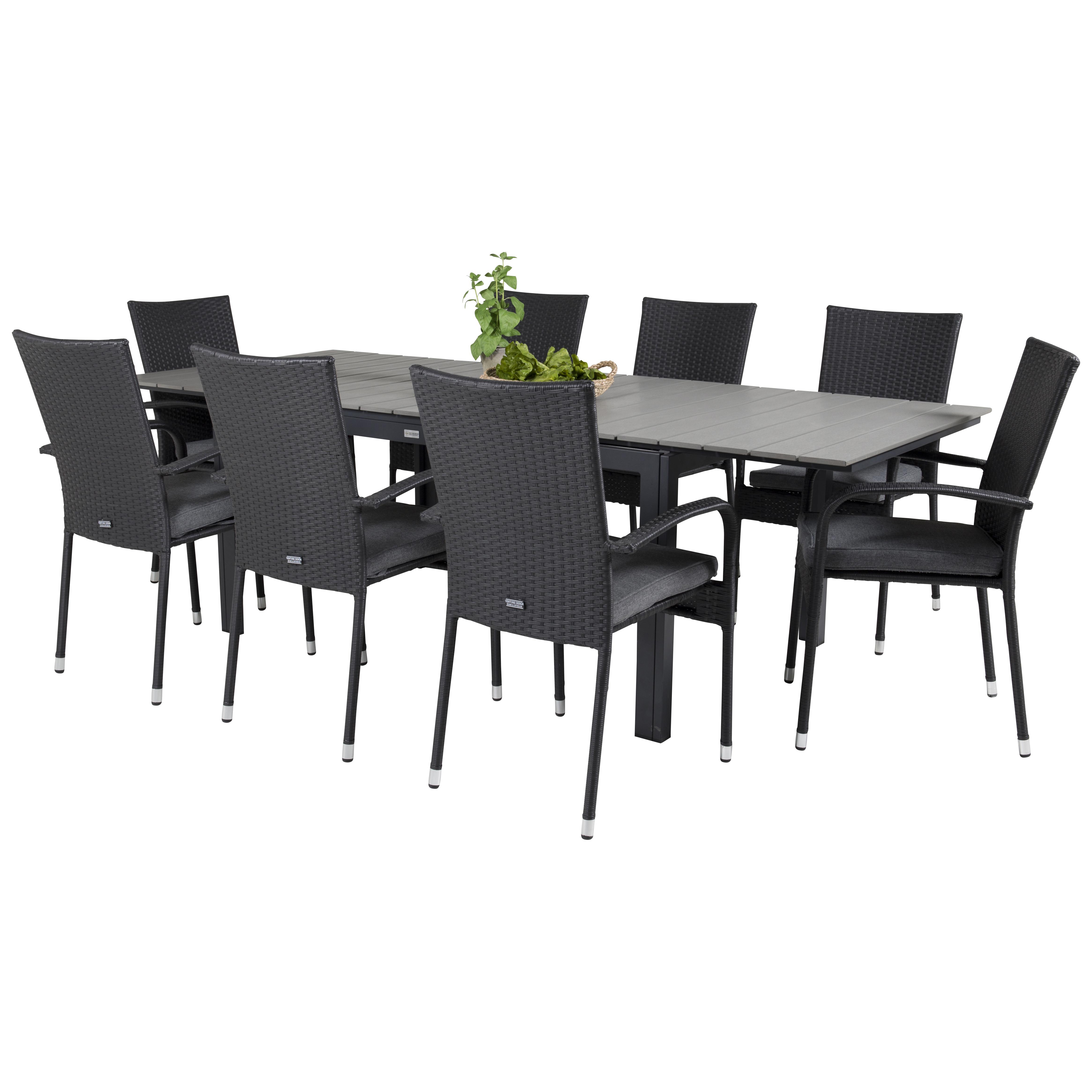 Matgrupp Venture Home Lova 160/240 med 8 Asta Stolar