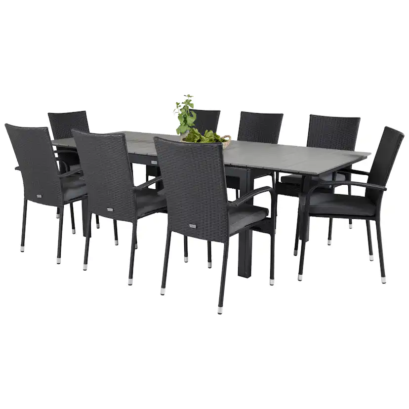 Matgrupp Venture Home Lova 160/240 med 8 Asta Stolar