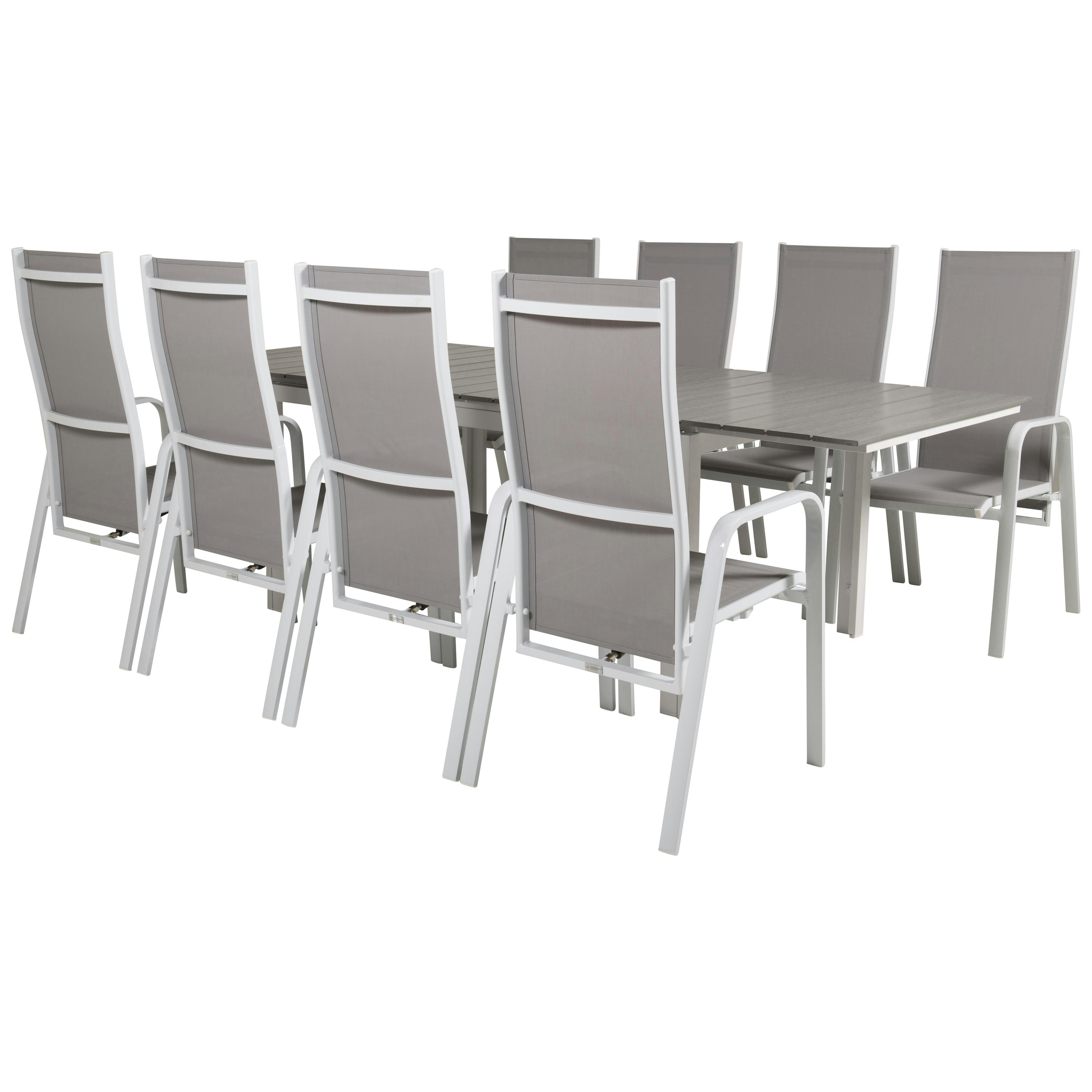 Matgrupp Venture Home Lova 160/240 med 8 Copacabana Stolar