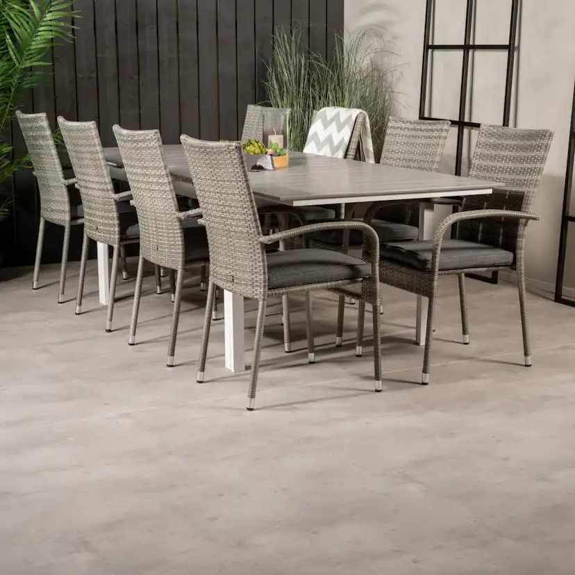 Matgrupp Venture Home Lova 160/240 med 8 Asta Stolar