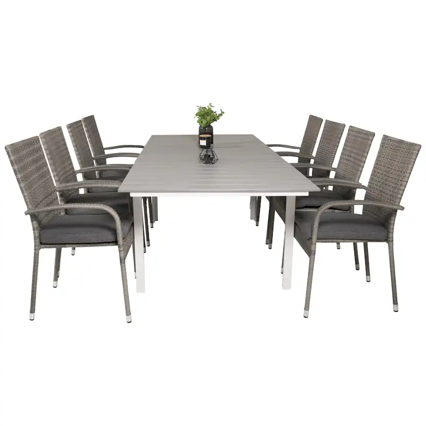 Matgrupp Venture Home Lova 160/240 med 8 Asta Stolar