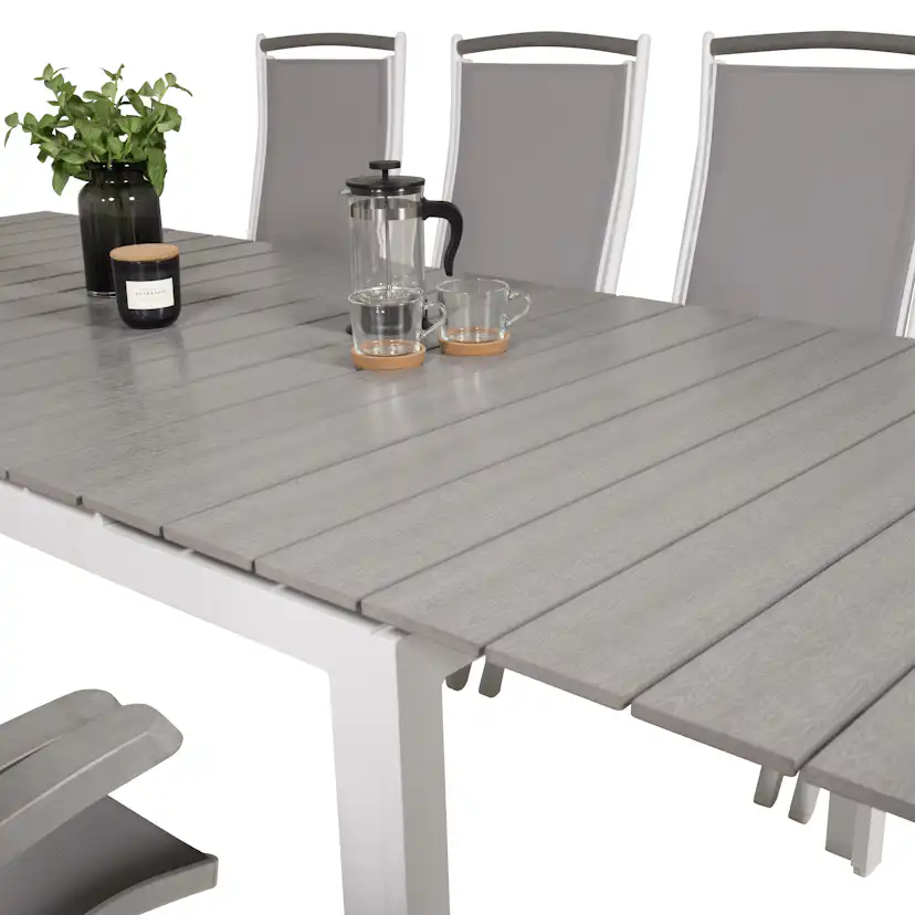 Matgrupp Venture Home Lova 160/240 med 8 Aleyna Stolar