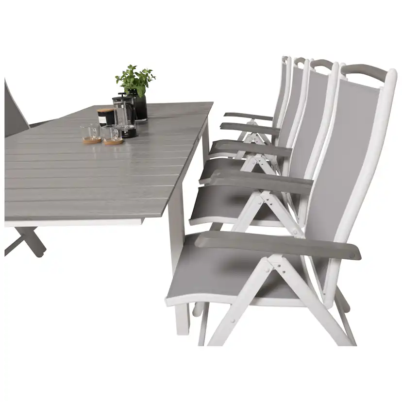 Matgrupp Venture Home Lova 160/240 med 8 Aleyna Stolar