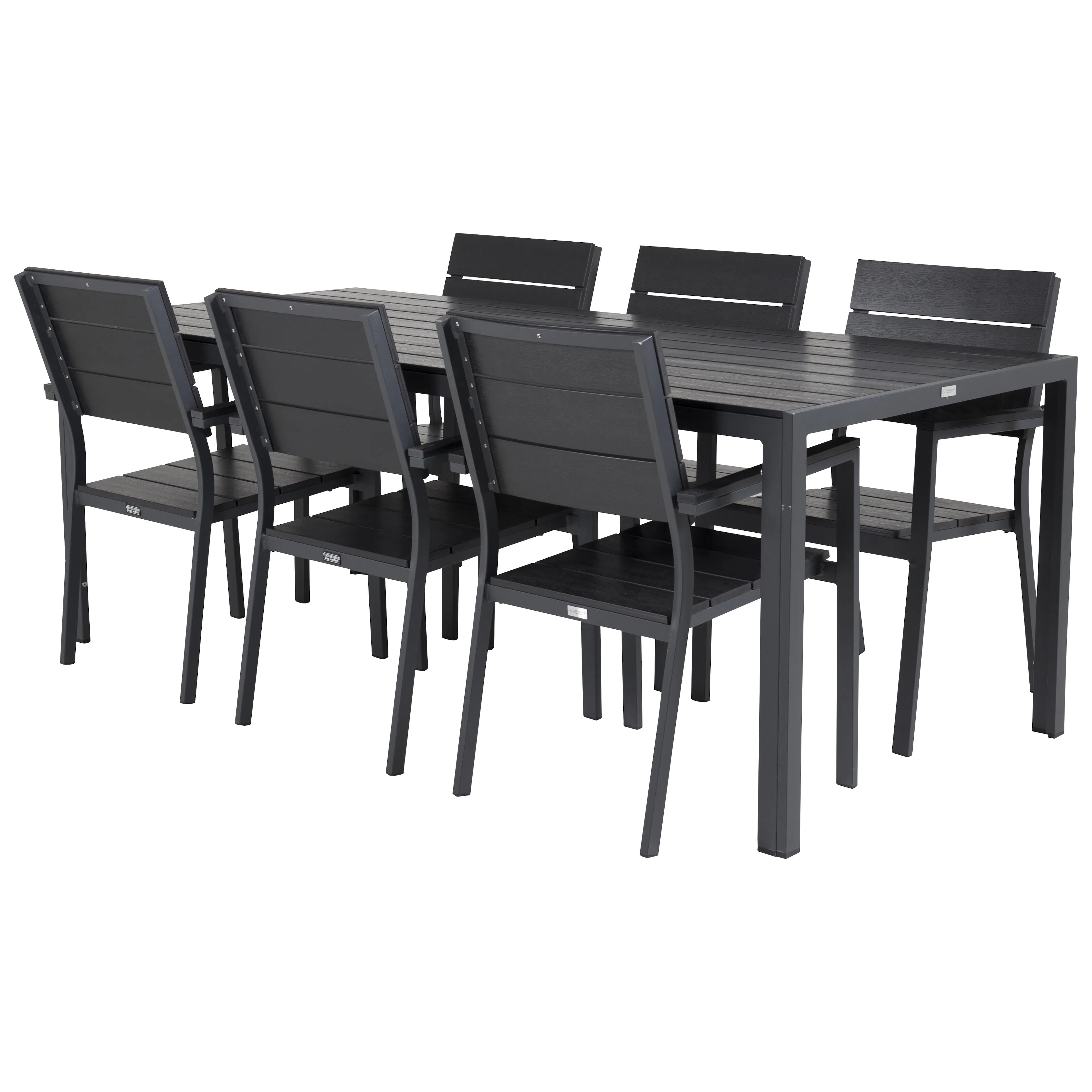 Matgrupp Utomhus Venture Home Bront 205 med 6 Lova Trädgårdsstolar