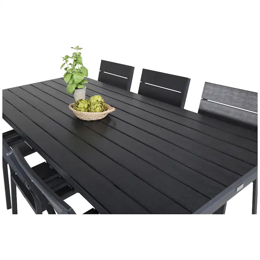 Matgrupp Utomhus Venture Home Bront 205 med 6 Lova Trädgårdsstolar