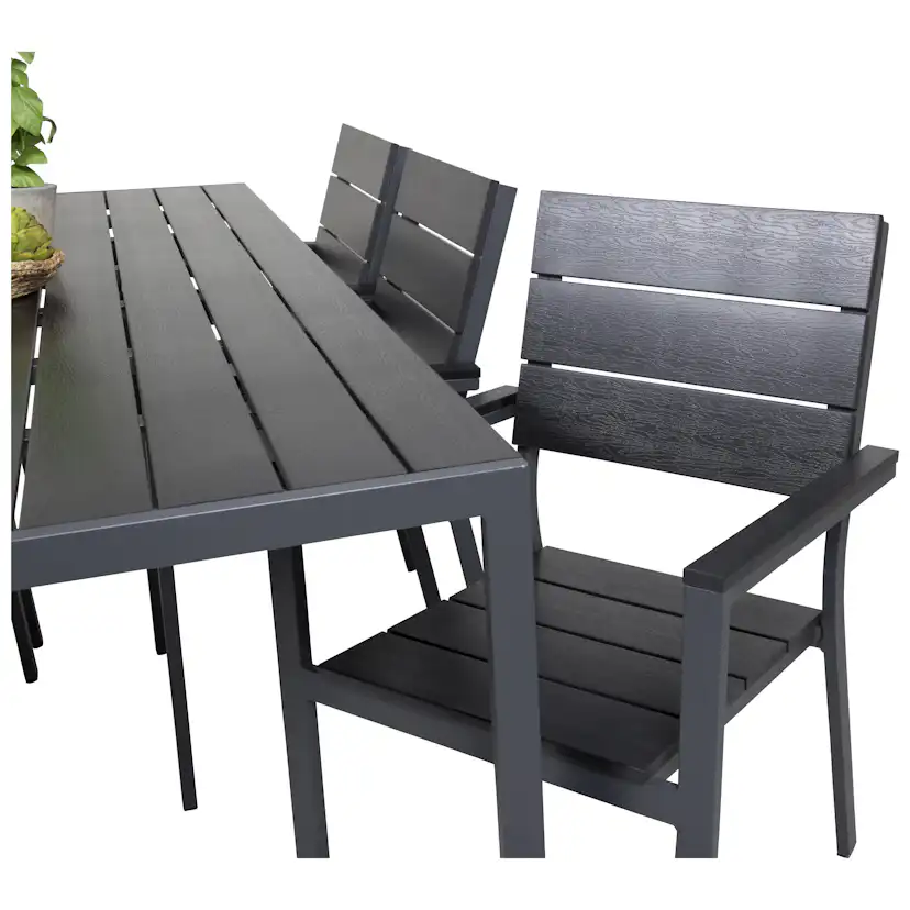 Matgrupp Utomhus Venture Home Bront 205 med 6 Lova Trädgårdsstolar