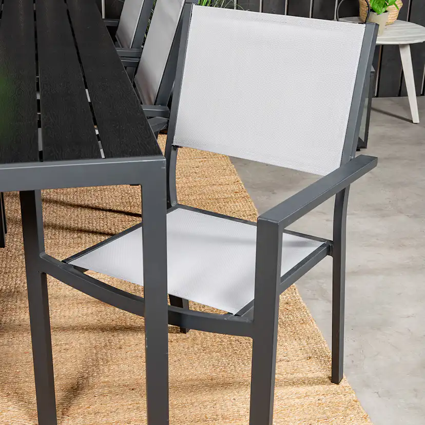 Matgrupp Utomhus Venture Home Bront 205 med 6 Copacabana KarmTrädgårdsstolar