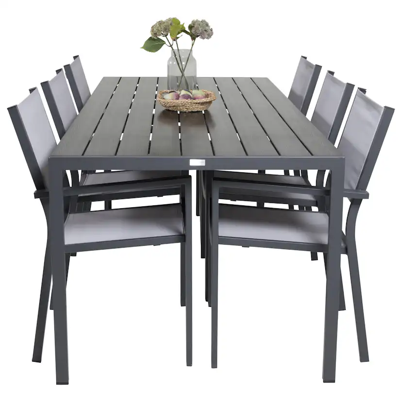 Matgrupp Utomhus Venture Home Bront 205 med 6 Copacabana KarmTrädgårdsstolar