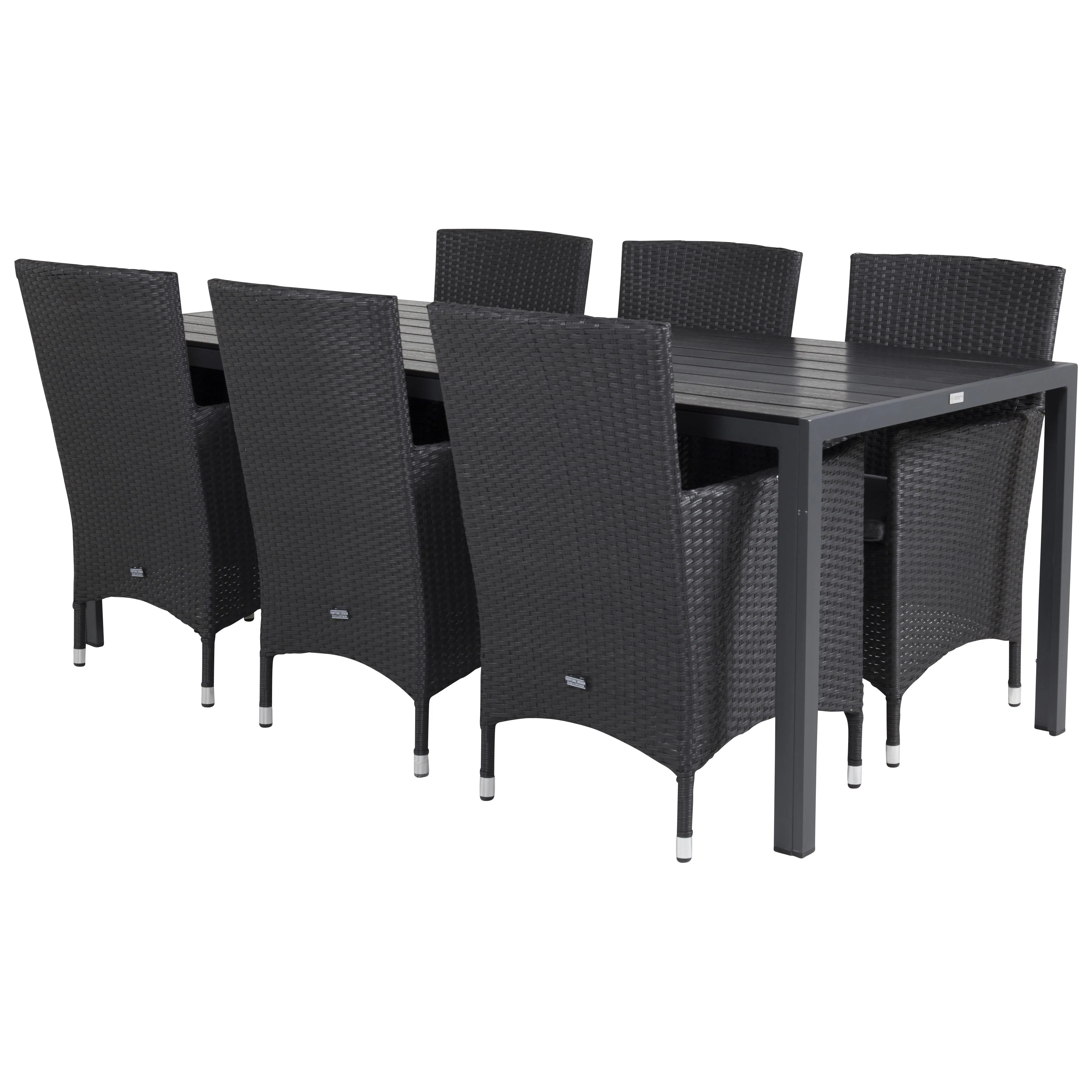 Matgrupp Utomhus Venture Home Bront 205 med 6 Milwa Trädgårdsstolar