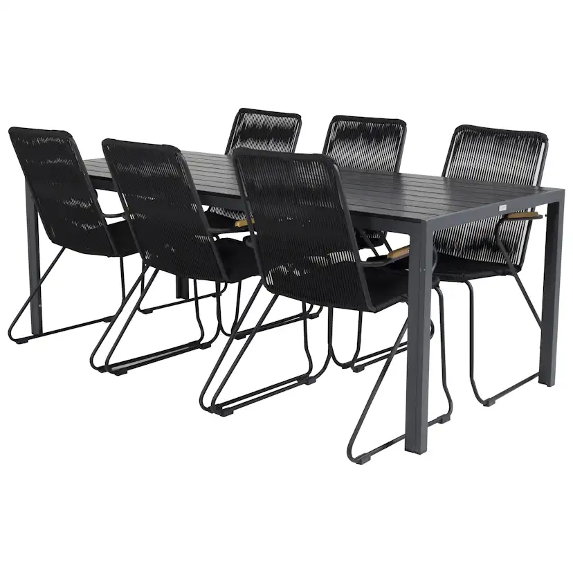 Matgrupp Utomhus Venture Home Bront 205 med 6 Berfin KarmTrädgårdsstolar