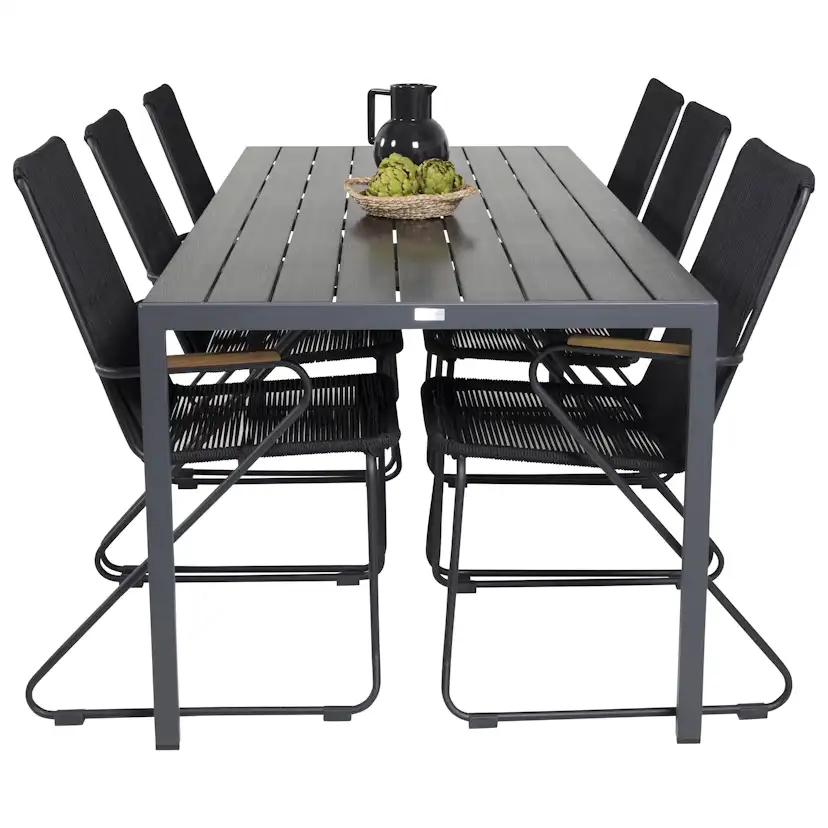 Matgrupp Utomhus Venture Home Bront 205 med 6 Berfin KarmTrädgårdsstolar