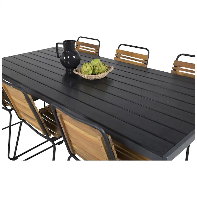 Matgrupp Utomhus Venture Home Bront 205 med 6 Berfin Trädgårdsstolar