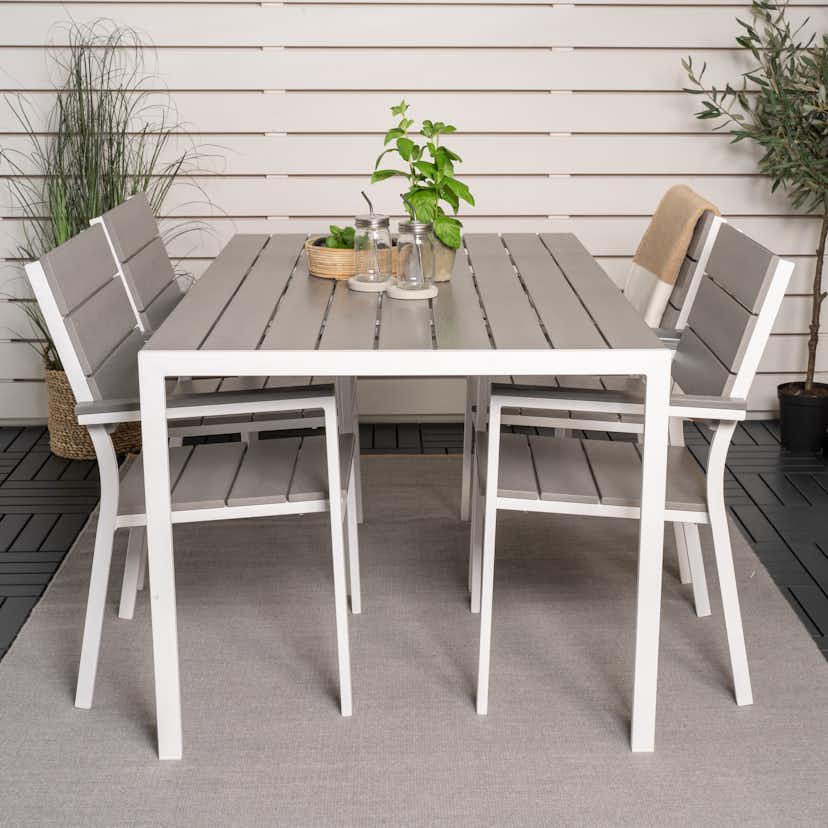 Matgrupp Utomhus Venture Home Bront 150 med 4 Lova Trädgårdsstolar