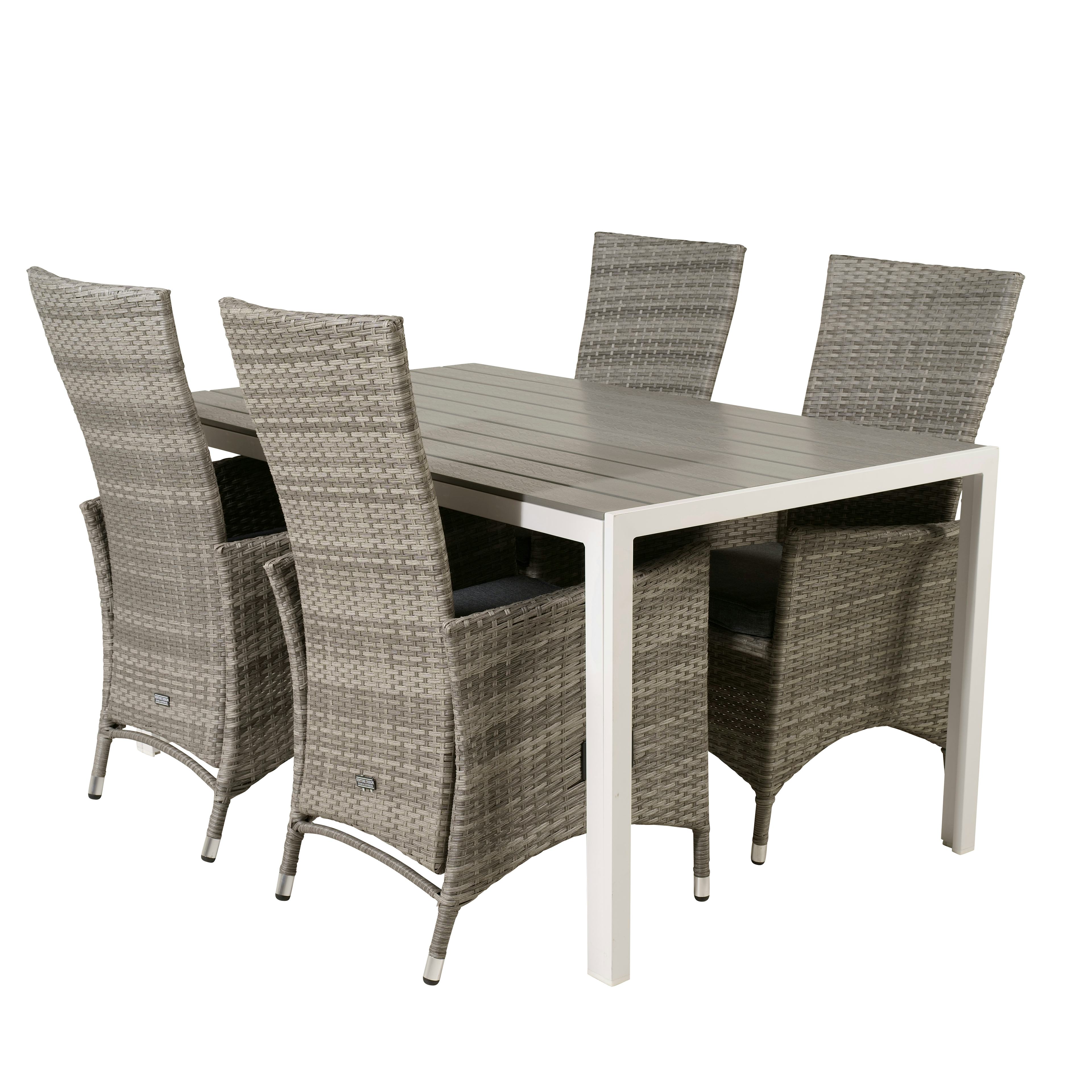 Matgrupp Utomhus Venture Home Bront 150 med 4 Pishi Trädgårdsstolar