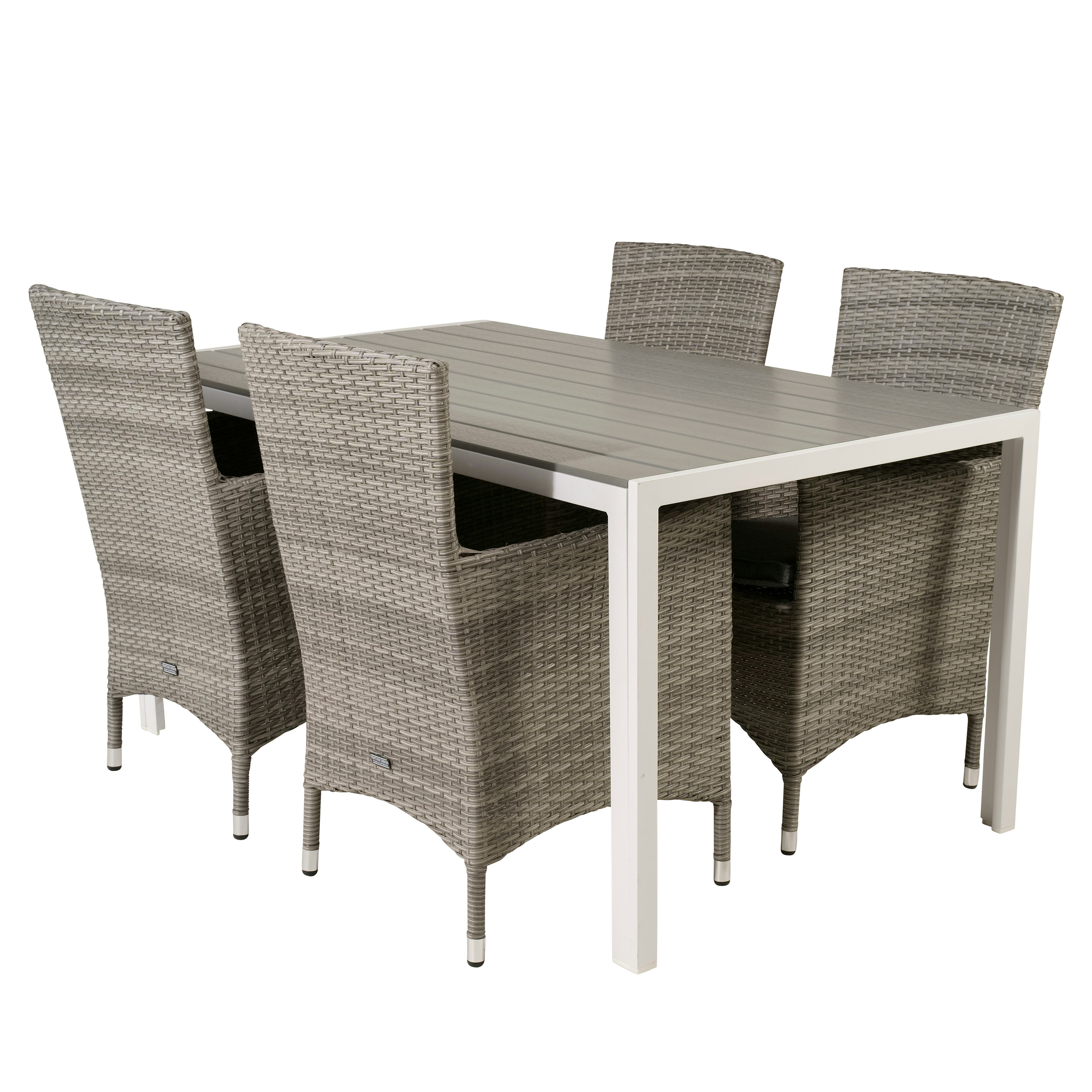 Matgrupp Utomhus Venture Home Bront 150 med 4 Milwa Trädgårdsstolar