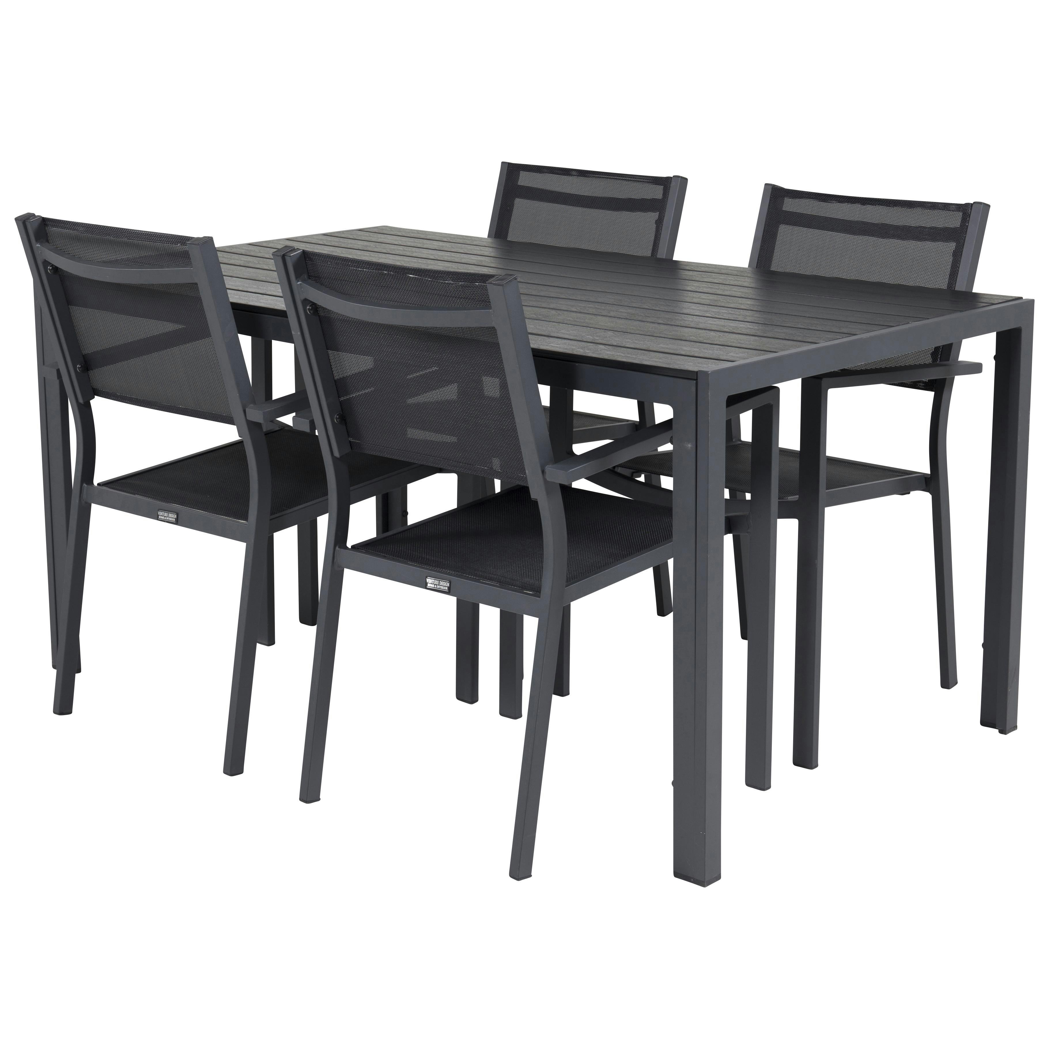 Matgrupp Utomhus Venture Home Bront 150 med 4 Copacabana KarmTrädgårdsstolar