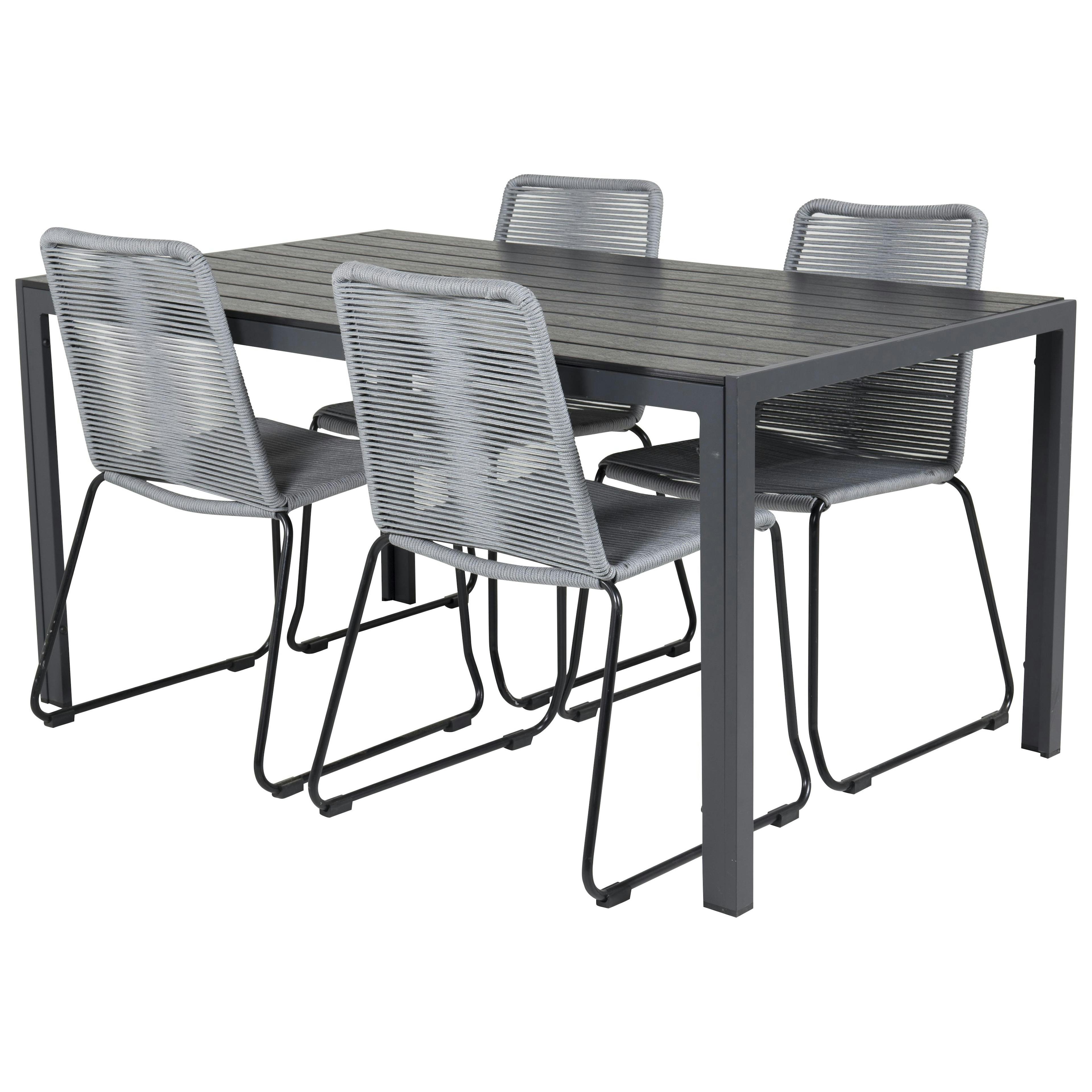 Matgrupp Utomhus Venture Home Bront 150 med 4 Leon Trädgårdsstolar