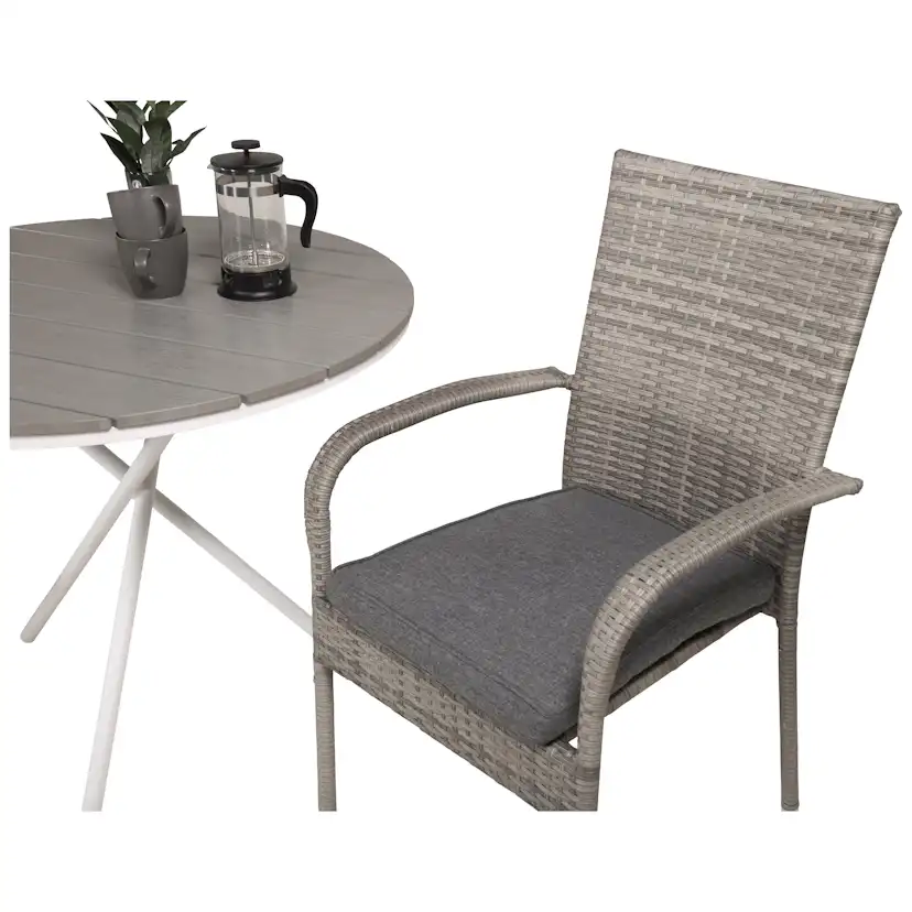 Cafégrupp Venture Home Parma med 2 Anna Trädgårdsstolar Utomhus