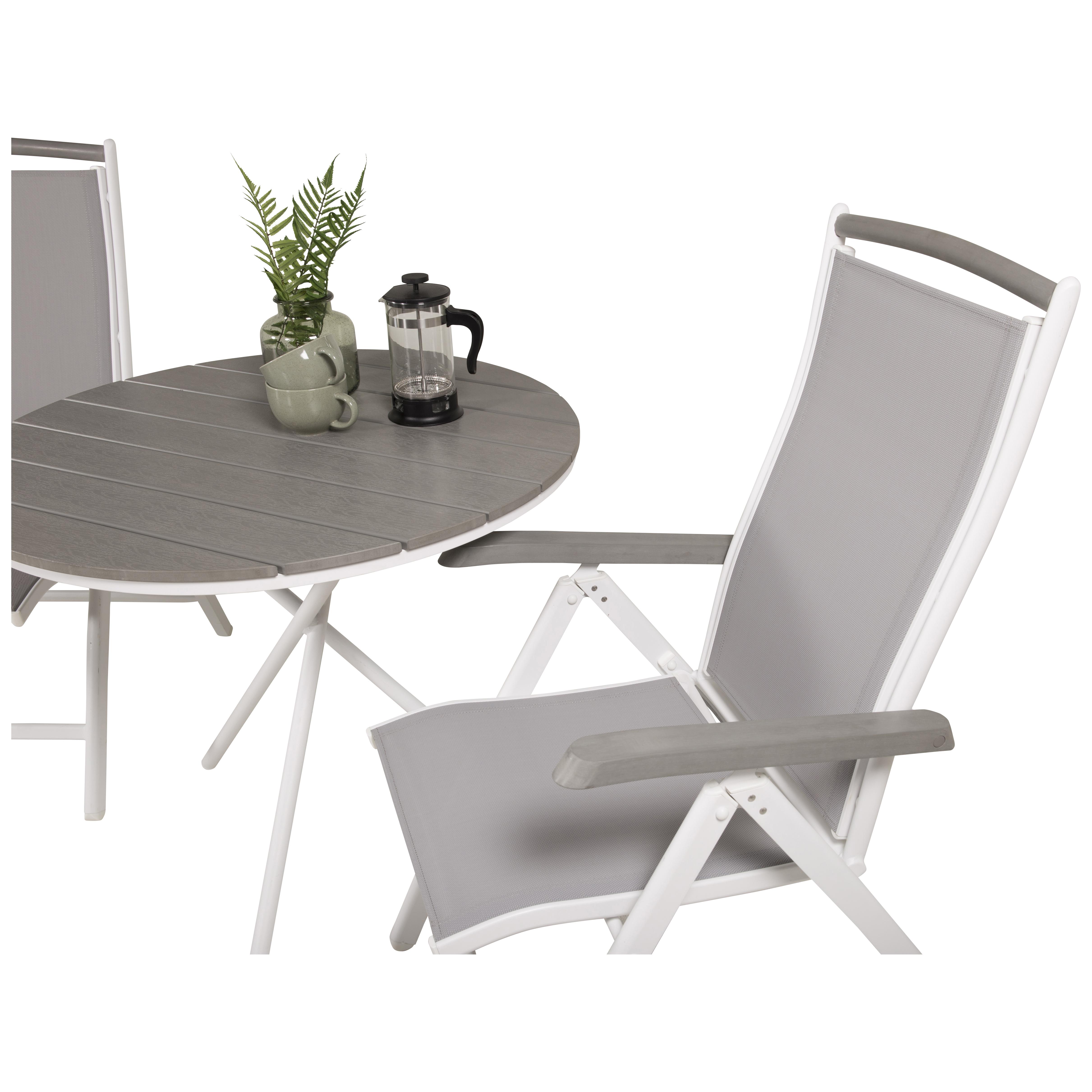 Cafégrupp Venture Home Pincy Ø 90 med 2 Albany Stolar