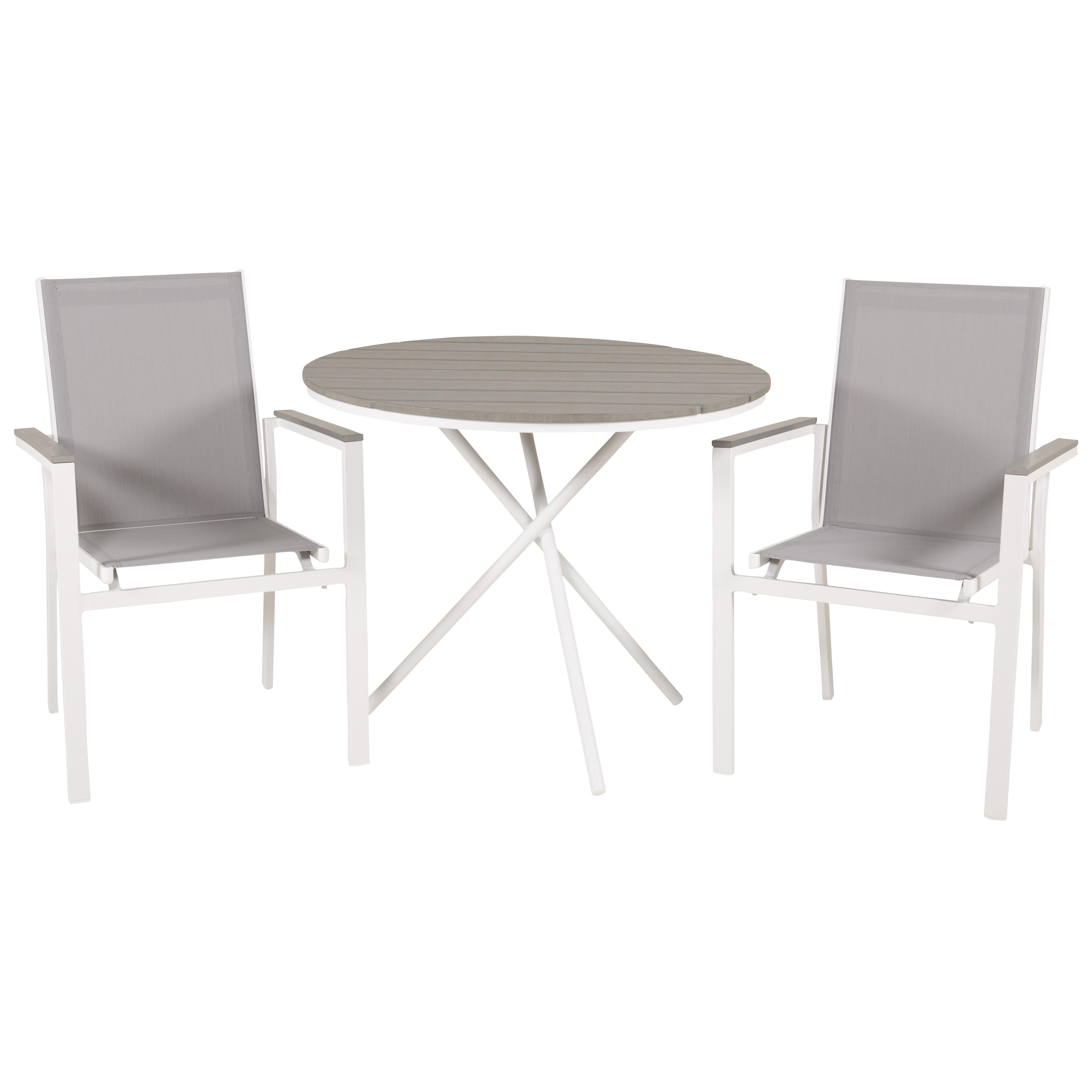 Cafégrupp Venture Home Pincy Ø 90 med 2 Trädgårdsstolar Utomhus