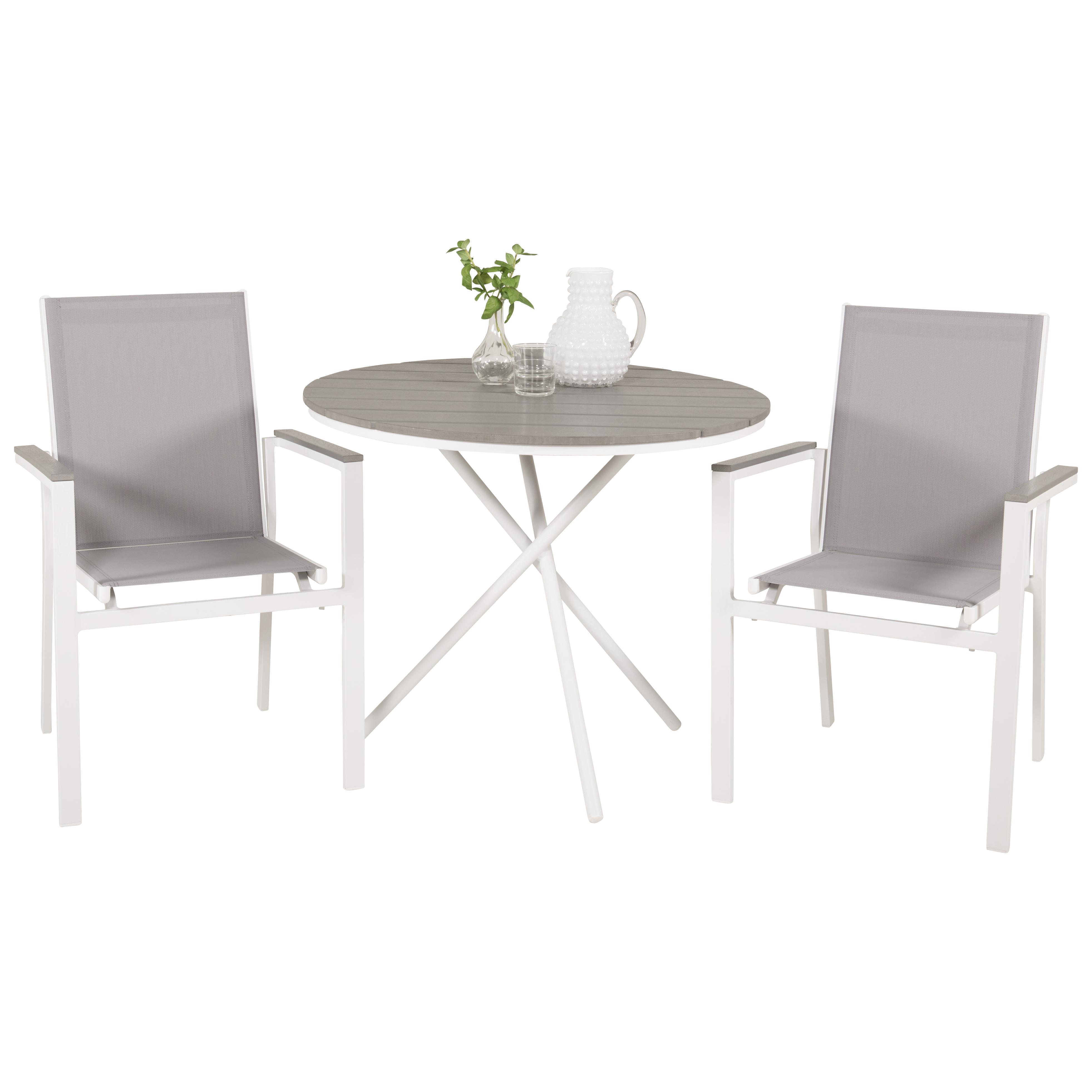 Cafégrupp Venture Home Pincy Ø 90 med 2 Trädgårdsstolar Utomhus