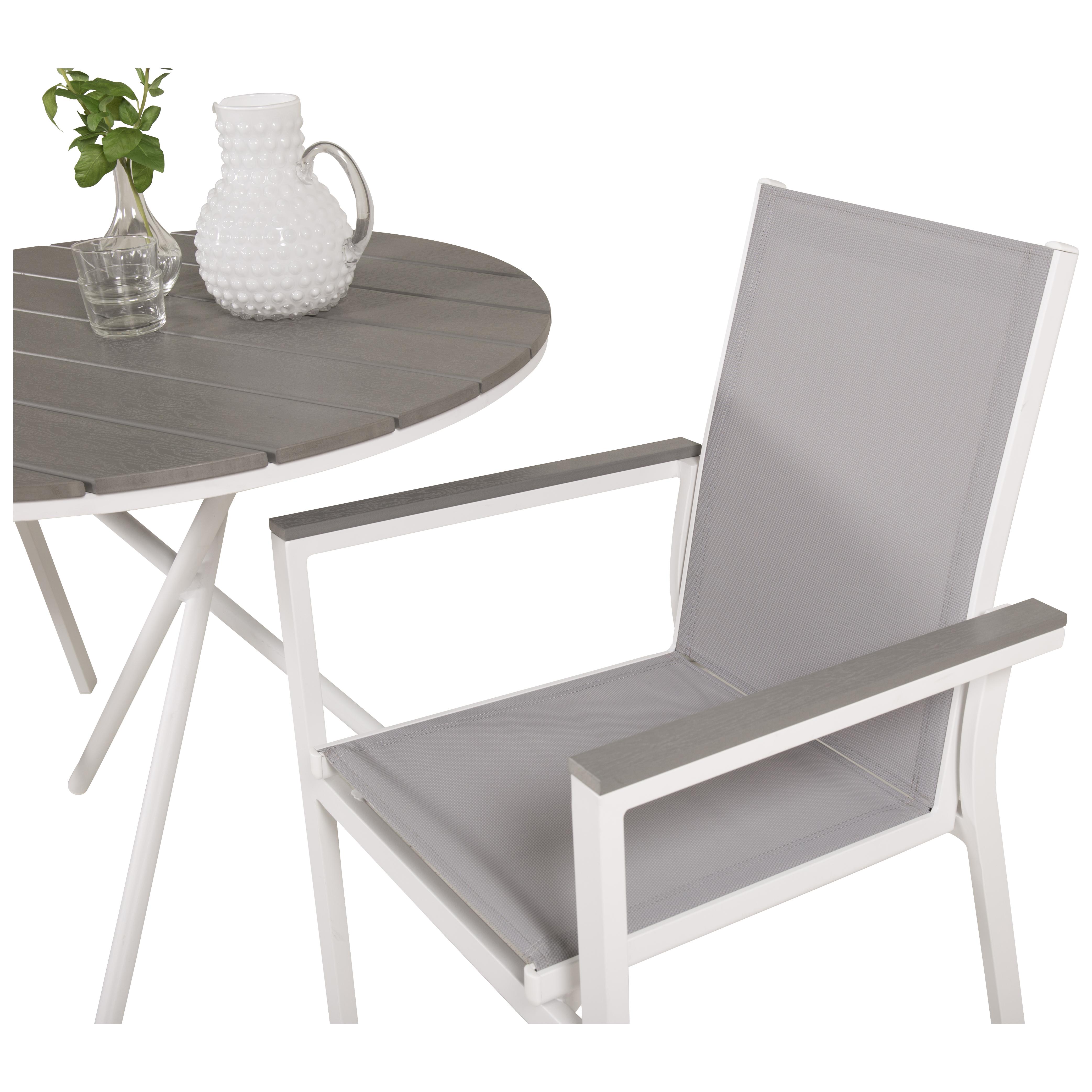 Cafégrupp Venture Home Pincy Ø 90 med 2 Trädgårdsstolar Utomhus