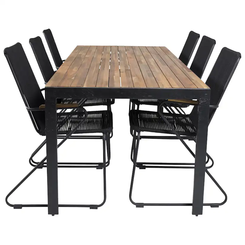 Matgrupp Utomhus Venture Home Berfin med 6 KarmTrädgårdsstolar