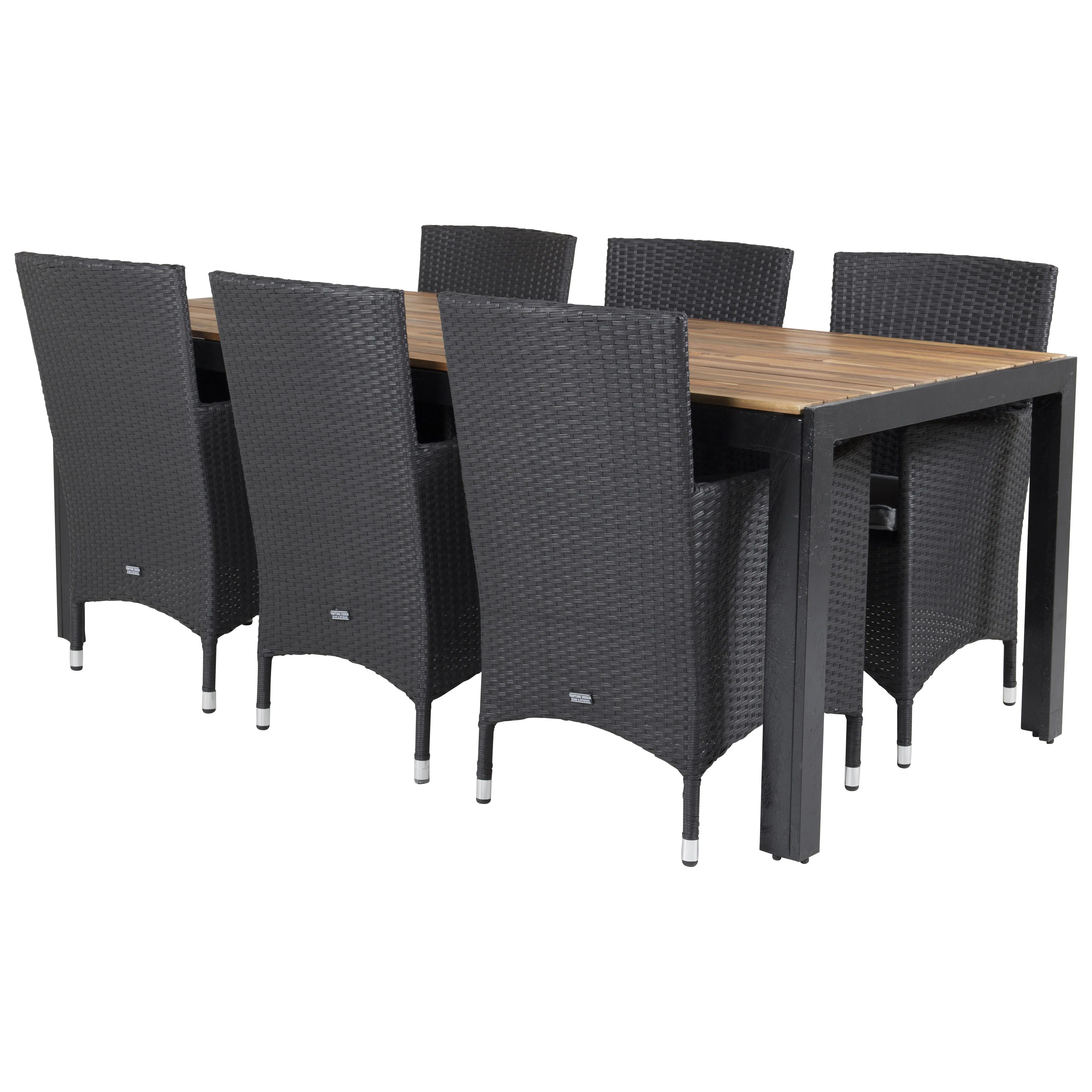 Matgrupp Utomhus Venture Home Bois med 6 Malin Trädgårdsstolar