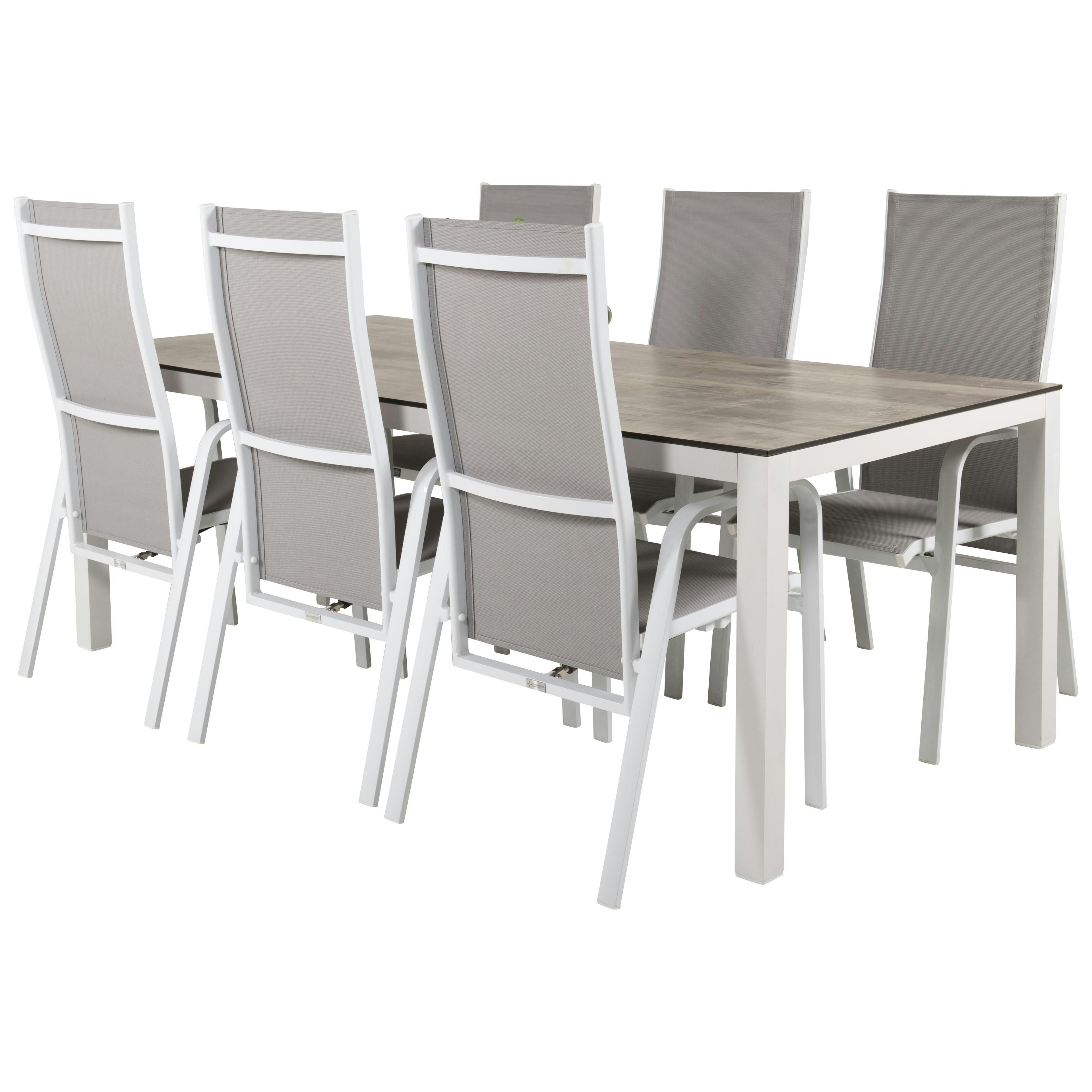 Matgrupp Utomhus Venture Home Lea 205 med 6 Copacabana Trädgårdsstolar